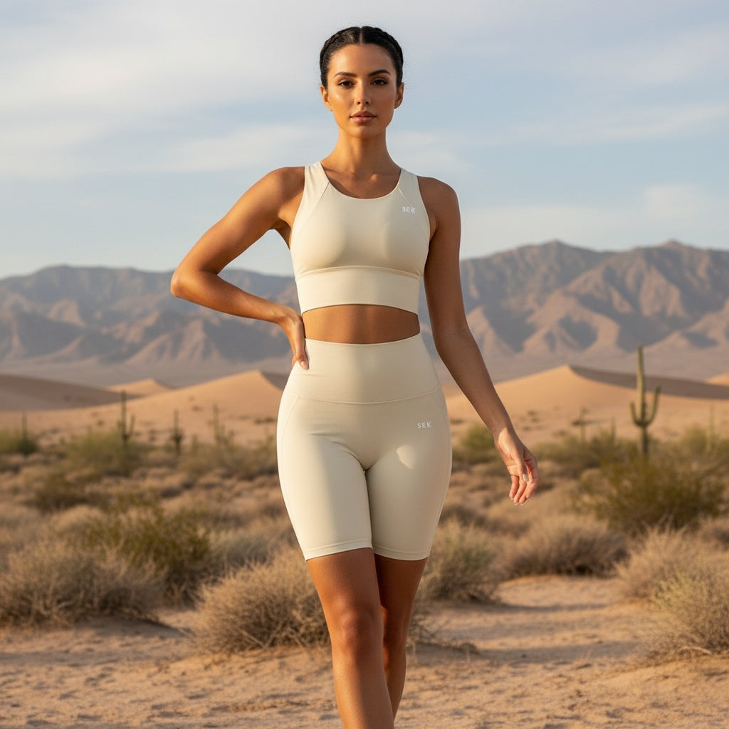 SEEK Cream Honey Short Co-ord Set