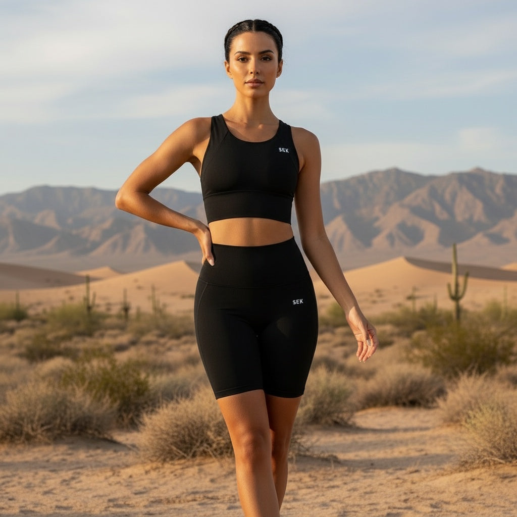 SEEK Black Stalion Short Co-ord Set