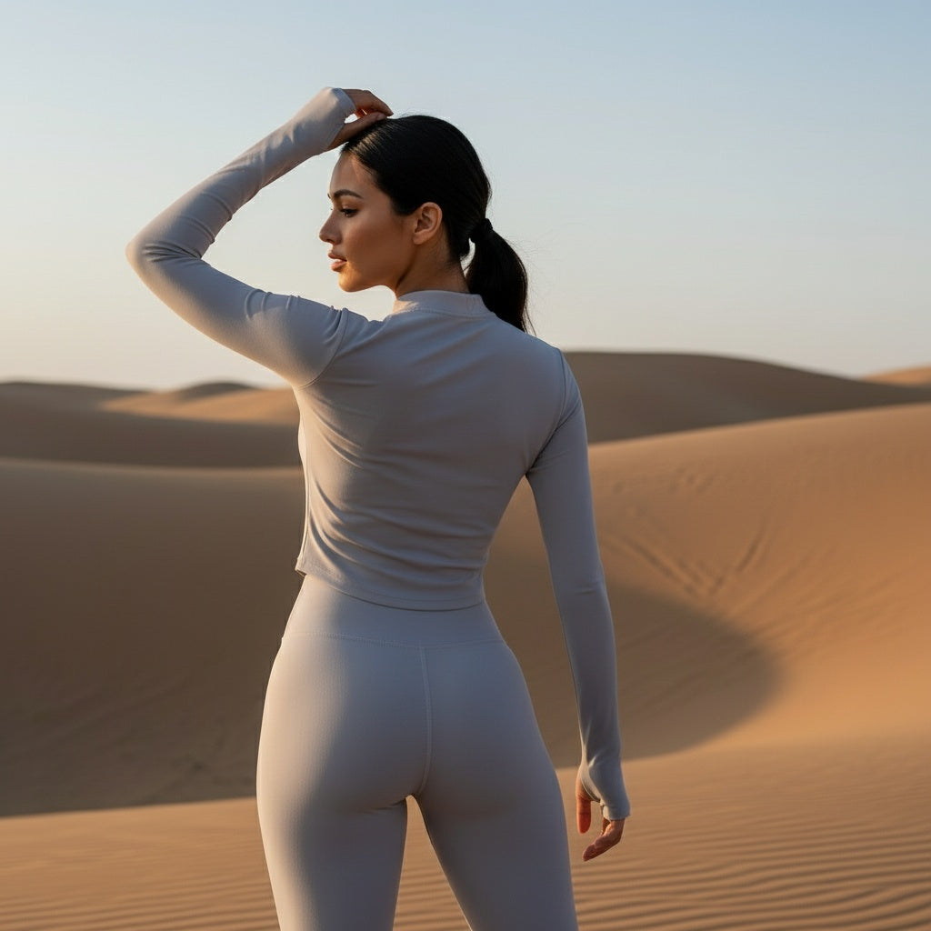 SEEK Elegant Grey Light Long Vest Co-ord Set