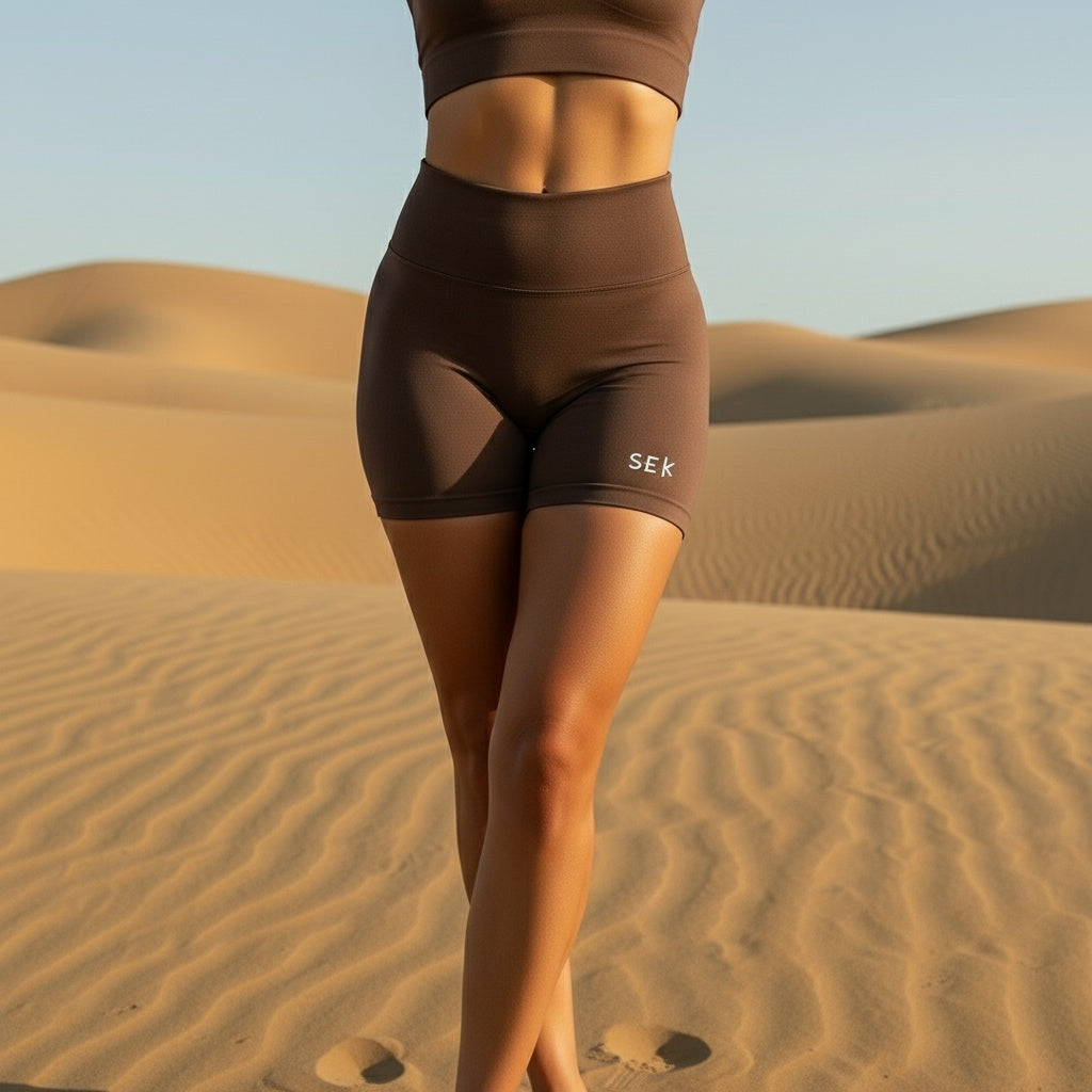 SEEK Premium Brown Wood Short Co-ord Set
